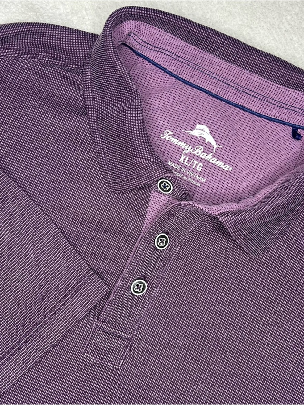 Tommy Bahama Men's Heathered Lavender Polo